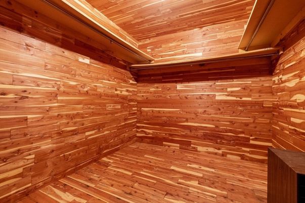 Empty room, Interior, Wooden Ceilings, Wood Texture Flooring, Wooden Walls