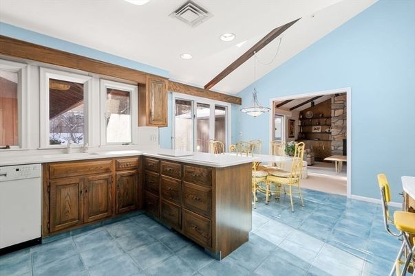 Dining room, Interior, Kitchen, Pendant Lights, Recessed Lighting