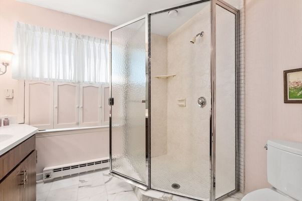 Bathroom, Glass Shower, Interior, Marble