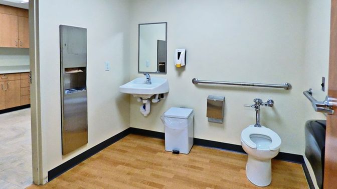 Bathroom, Interior, Wood Texture Flooring