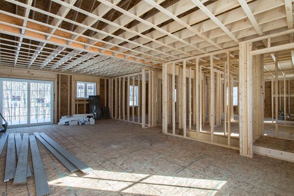 Empty room, Interior, Wooden Beams