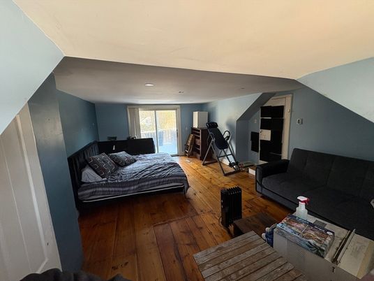 Bedroom, Interior, Living room, Recessed Lighting, Wood Texture Flooring