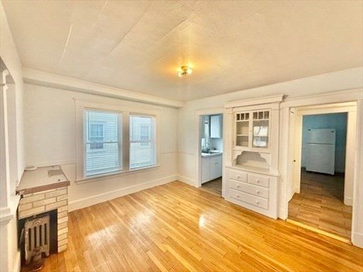 Empty room, Fireplace, Interior, Wood Texture Flooring