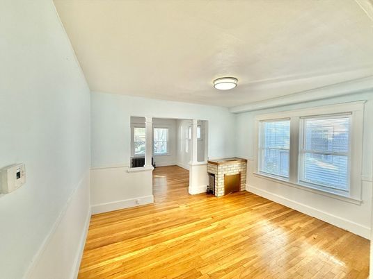 Empty room, Fireplace, Interior, Wood Texture Flooring