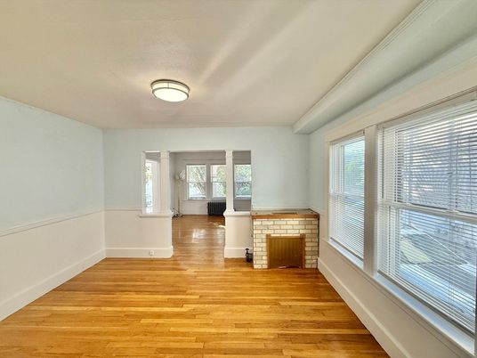 Empty room, Fireplace, Interior, Wood Texture Flooring