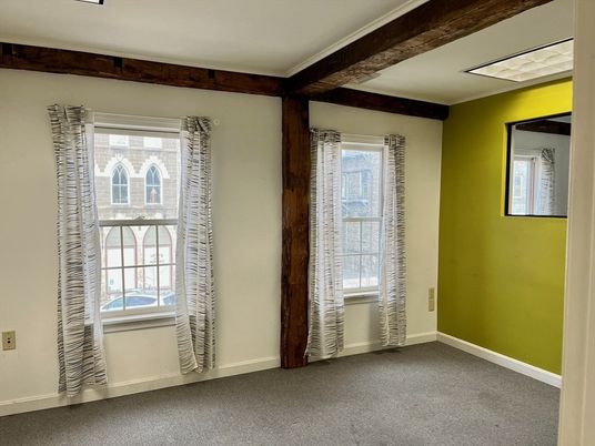 Empty room, Interior, Wooden Beams