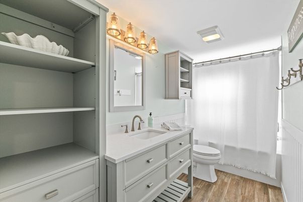 Bathroom, Interior, Wood Texture Flooring