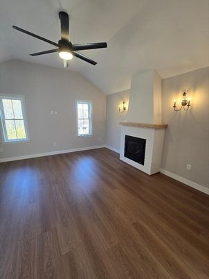 Empty room, Fireplace, Interior, Wood Texture Flooring