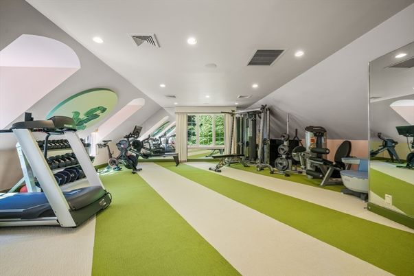 Fitness Equipment, Gym, Interior, Recessed Lighting
