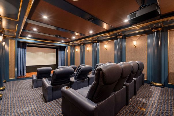 Home Theatre Room, Interior, Projection Screen, Recessed Lighting, Theatre Room