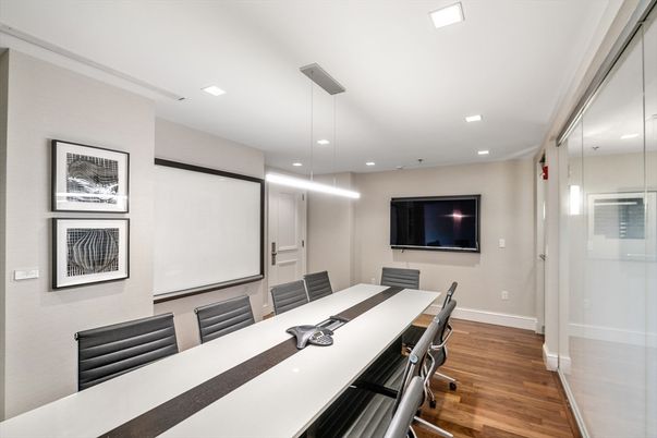 Dining room, Interior, Pendant Lights, Projection Screen, Recessed Lighting, Wood Texture Flooring