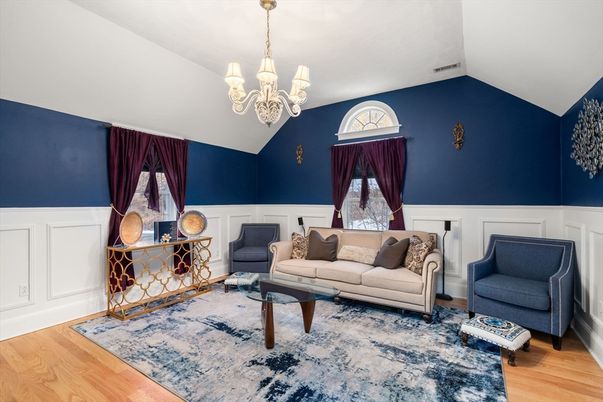 Chandelier, Interior, Living room, Wood Texture Flooring