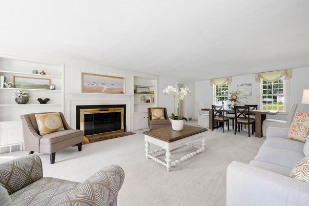 Dining room, Fireplace, Interior, Living room