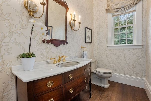 Bathroom, Interior, Wood Texture Flooring