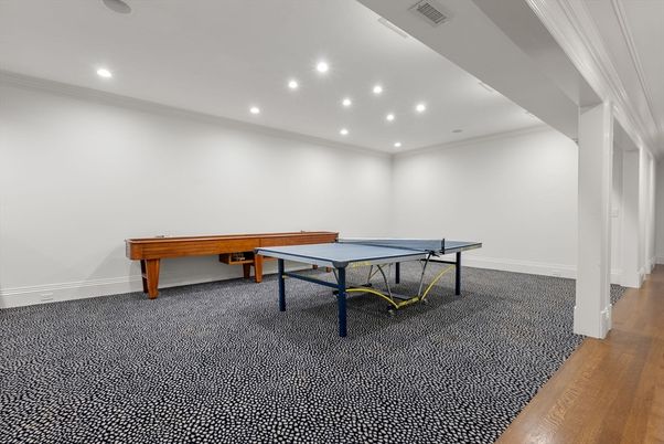 Game Room, Interior, Recessed Lighting, Wood Texture Flooring