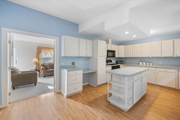 Interior, Kitchen, Living room, Recessed Lighting, Stainless Steel Appliances, Wood Texture Flooring