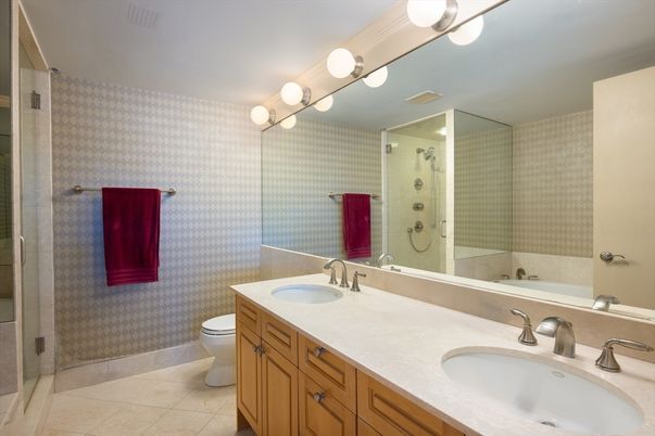 Bathroom, Dual Sink Vanities, Glass Shower, Interior