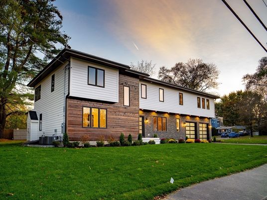 Attached, Backyard, Exterior, Facade, Brick Facade, Raised Ranch
