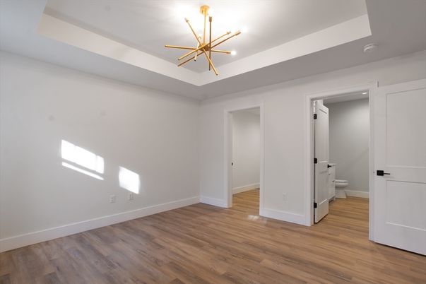 Bathroom, Empty room, Interior, Pendant Lights, Wood Texture Flooring
