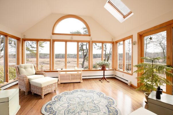Interior, Sun Room, Wood Texture Flooring