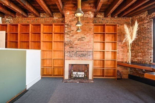 Fireplace, Interior, Pendant Lights, Stone Walls, Wooden Beams, Wooden Ceilings