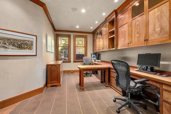 Home Office, Interior, Recessed Lighting