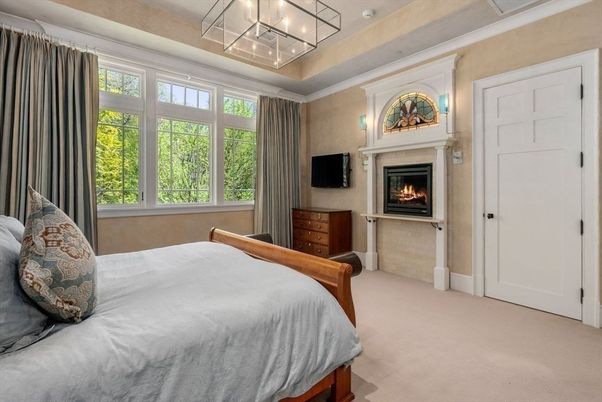 Bedroom, Fireplace, Interior