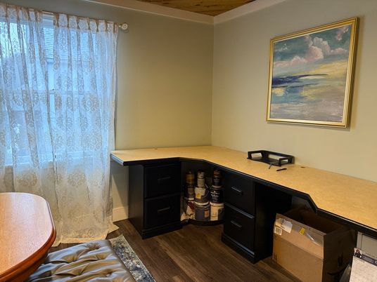 Home Office, Interior, Wood Texture Flooring