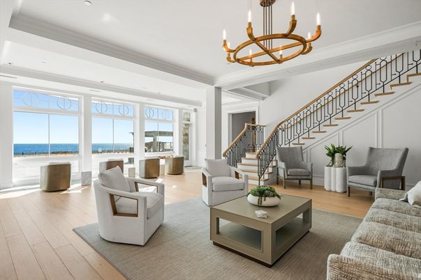 Chandelier, Interior, Living room, Recessed Lighting, Water, Wood Texture Flooring