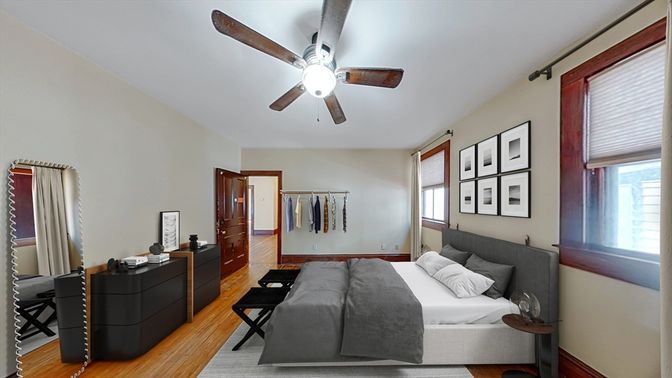 Bedroom, Interior, Wood Texture Flooring
