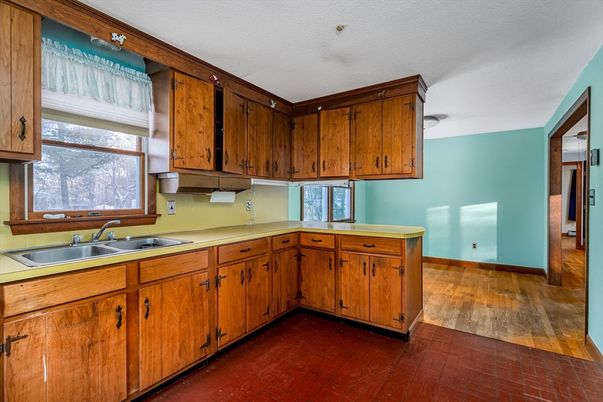 Interior, Kitchen, Wood Texture Flooring