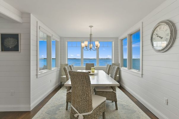 Chandelier, Dining room, Interior, Water, Wood Texture Flooring
