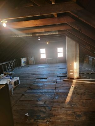Empty room, Interior, Wooden Beams, Wood Texture Flooring