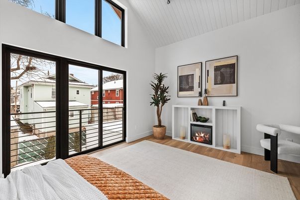Fireplace, Interior, Wood Texture Flooring