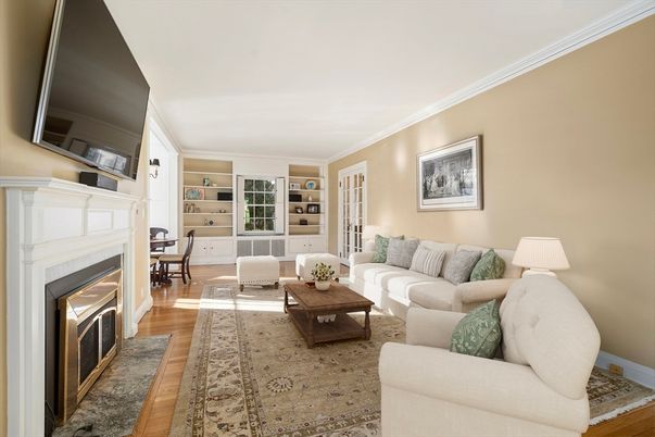 Dining room, Fireplace, Interior, Living room, Wood Texture Flooring