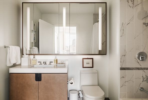 Bathroom, Interior, Marble Walls