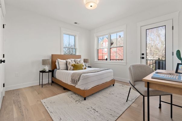 Bedroom, Home Office, Interior, Wood Texture Flooring
