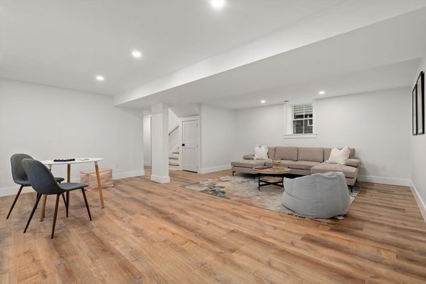 Game Room, Interior, Living room, Recessed Lighting, Wood Texture Flooring