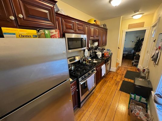 Interior, Kitchen, Wood Texture Flooring