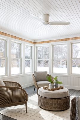Interior, Sun Room, Wood Texture Flooring