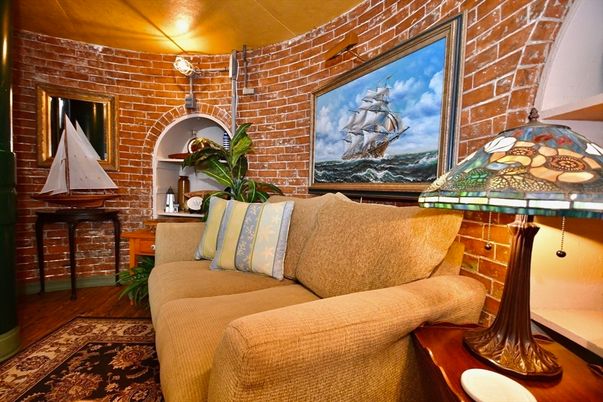 Interior, Living room, Stone Walls, Wood Texture Flooring