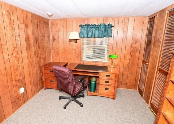 Home Office, Interior, Wooden Walls
