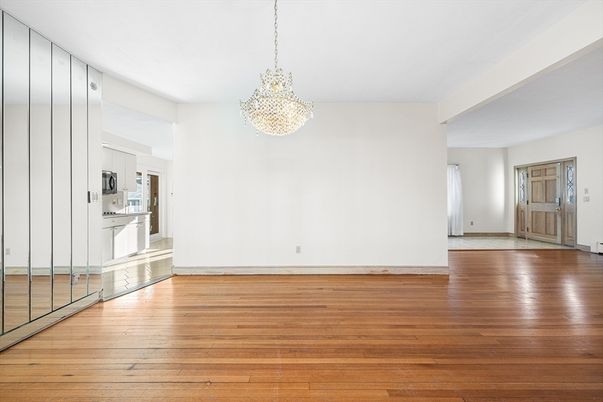 Chandelier, Empty room, Interior, Wood Texture Flooring