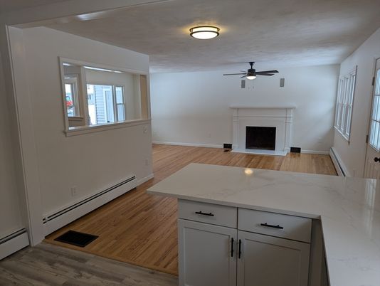 Empty room, Fireplace, Interior, Wood Texture Flooring
