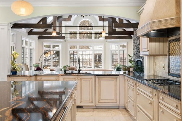 Interior, Kitchen, Pendant Lights, Wooden Beams
