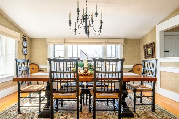 Chandelier, Dining room, Interior, Wood Texture Flooring