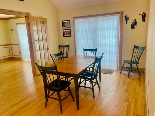 Dining room, Interior, Wood Texture Flooring