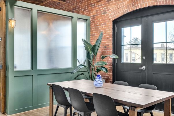 Dining room, Interior, Stone Walls, Wood Texture Flooring
