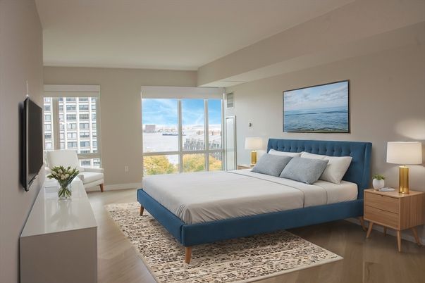 Bedroom, Interior, Water, Wood Texture Flooring