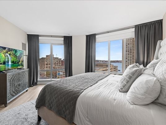 Bedroom, Interior, Water, Wood Texture Flooring